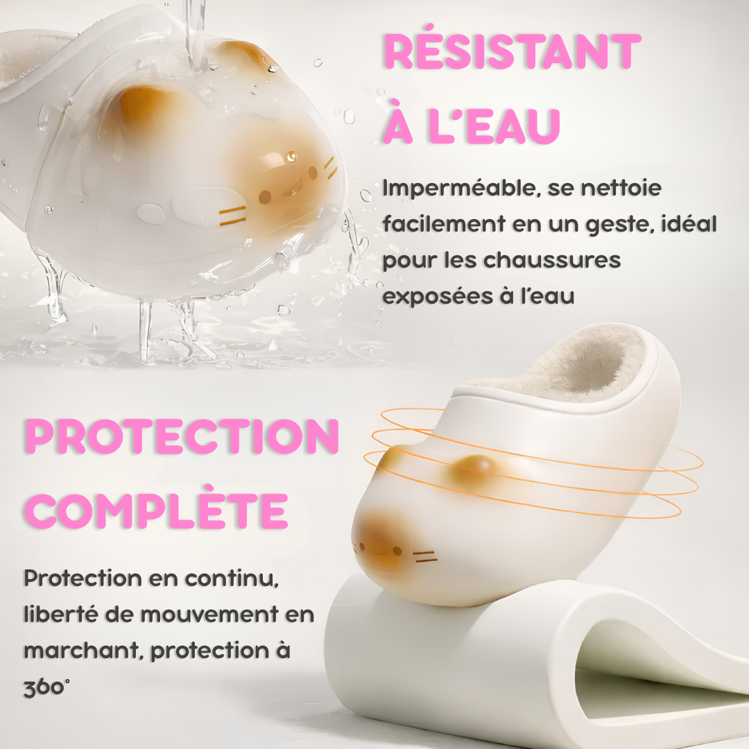 Chaussons pattes de chat confortables