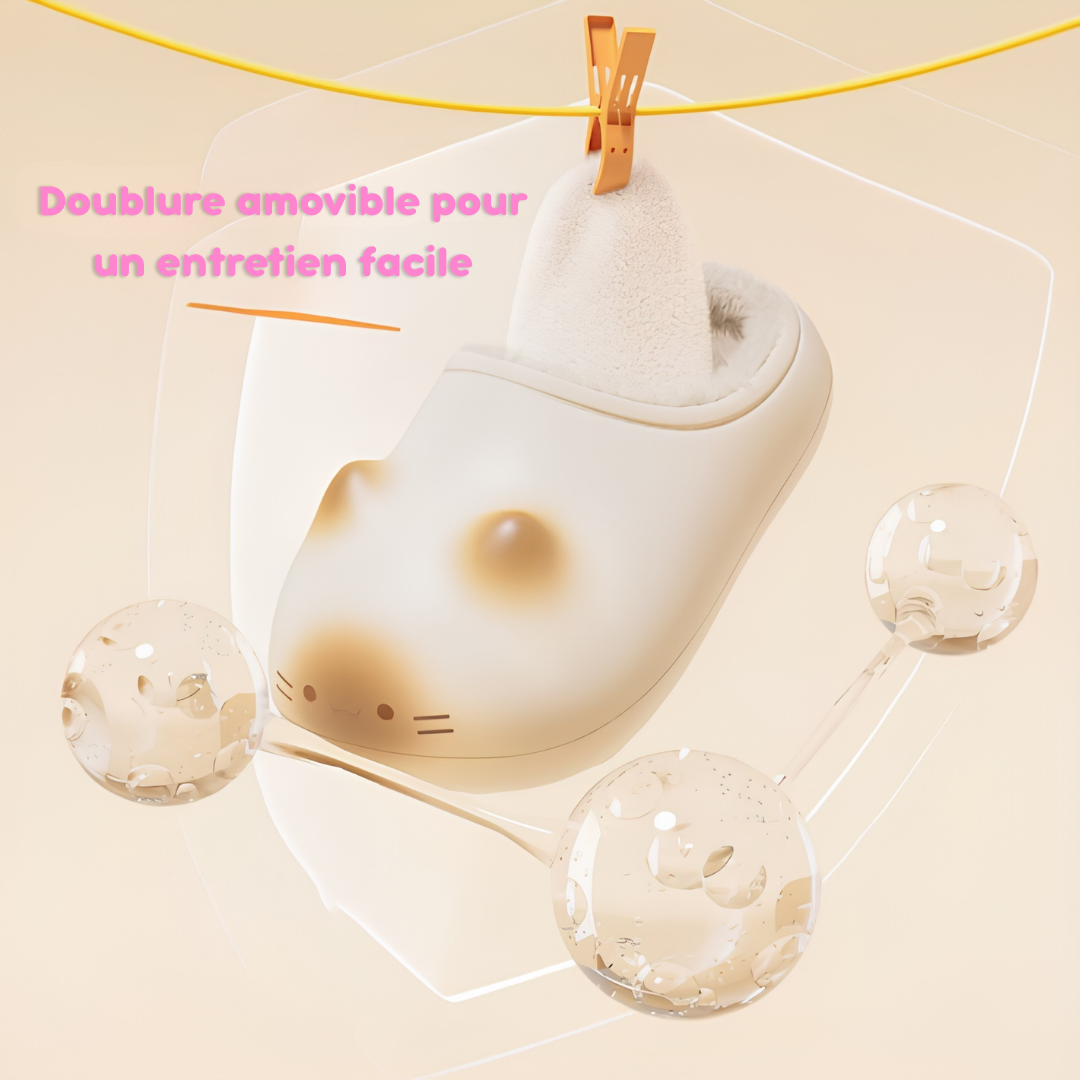Chaussons pattes de chat confortables
